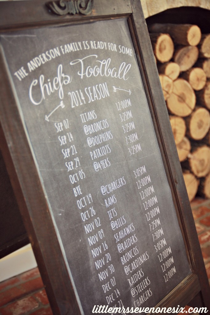 LM716 Football chalkboard